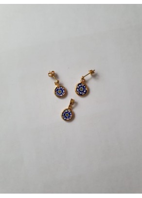 Set Murrine Micro Parure (argint aurit, 1 cm)