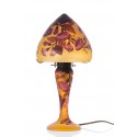 Red Morning Glories Table Lamp - Galle type