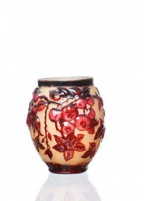 Red Souffle Vase - Galle type