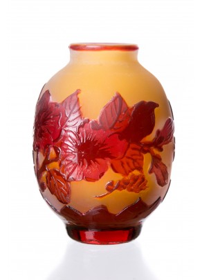"Red Oma" Vase -Galle type