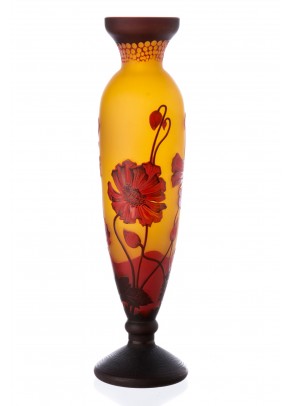 Peirai Vase with red poppies - Galle type