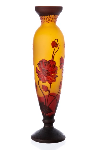 Vaza tip Galle "Peirai Vase with red Poppies"