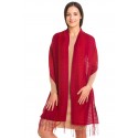Cielo rojo - baby alpaca and silk scarf
