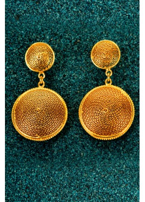 Gold-plated Silver Filigree Earrings - Botones