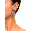 Black Marina - Silver filigree earrings