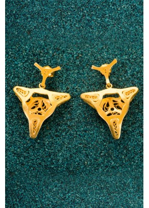 Gold-plated Silver Filigree Earrings - Third Diatom