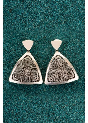 Silver Filigree Earrings - Black Fifth Diatom
