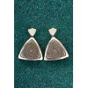 Black Fifth Diatom - Silver filigree earrings