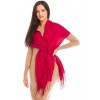 “Roses are red” baby alpaca and silk scarf