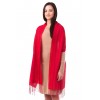 “Crimson waves” baby alpaca and silk shawl