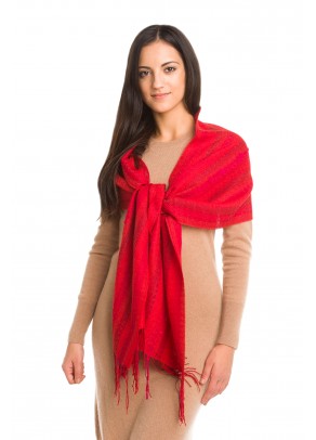 Saffron threads - baby alpaca and silk scarf