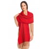 “Rojo real” baby alpaca and silk scarf
