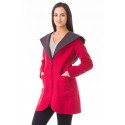 Red Riding Hood reversible wool & alpaca blend coat