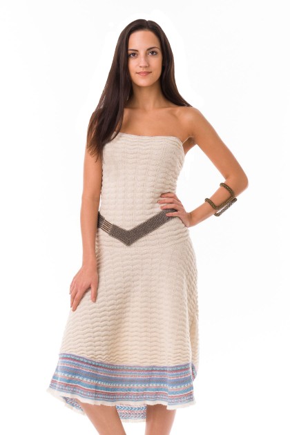 Versatile casual & chic baby alpaca poncho & dress - Black