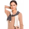 “Blanco y negro” baby alpaca and silk scarf