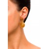 Botones - Gold plated silver filigree earrings