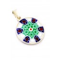 Murrine Pendant Fiore (silver, 1,8 cm)