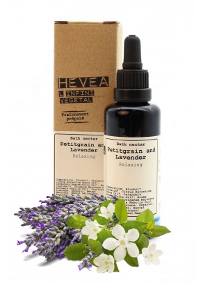 Organic bath nectar with precious petitgrain and lavender oils