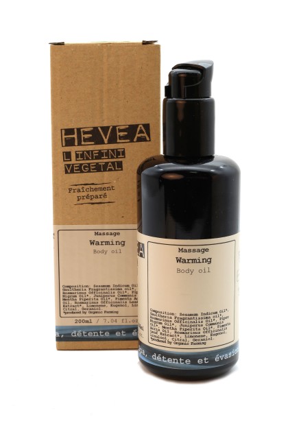 Warming aromatherapy organic massage oil with Gaultheria, juniper and black pepper - 200 ml