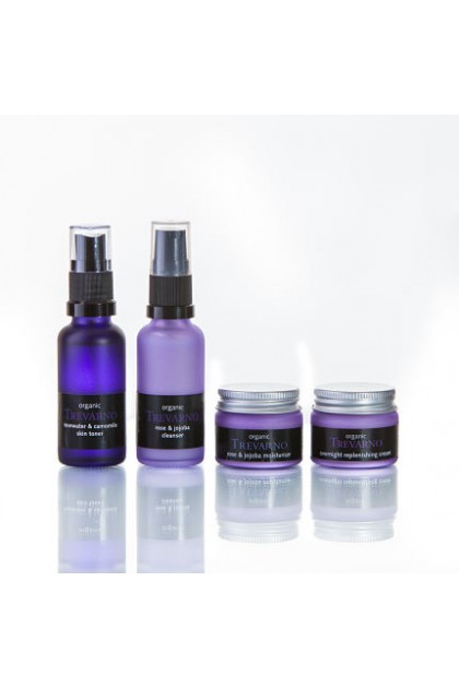Organic Facial Care Travel Set for Dry and Mature Skin