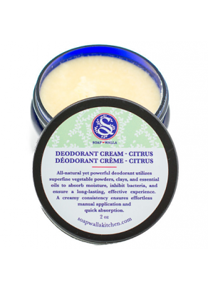 Organic deodorant cream with shea butter, lime and vanilla oil