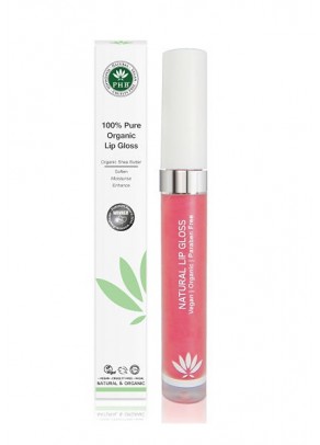 Organic lip gloss with shea butter, jojoba oil, tangerine oil (Camellia)