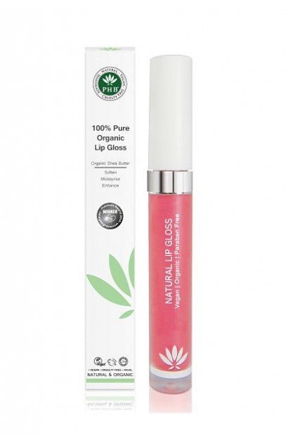 Organic lip gloss with shea butter, jojoba oil, tangerine oil (Camellia)
