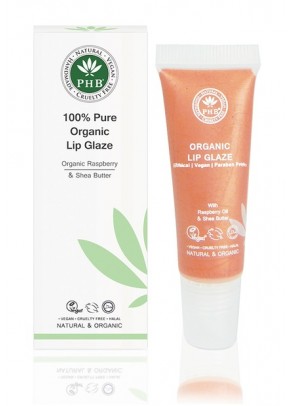 Organic lip glaze with raspberry seed oil, shea butter, SPF 15 (Blossom)