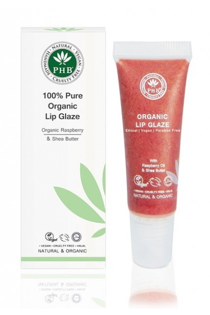 Organic lip glaze with raspberry seed oil, shea butter, SPF 15 (Cranberry)