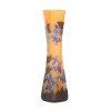 Blue Flowers Cameo Glass Vase - Galle type