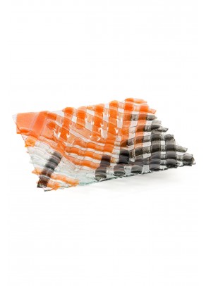 Platou fuziune Black & Orange Stripes