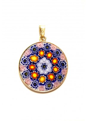 Pandantiv Murrine Mezzo (argint aurit, 2,3 cm)