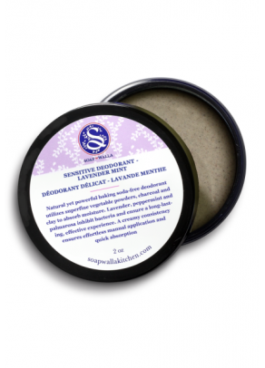 Deodorant bio Lavender Mint pentru piele sensibila cu argila si carbune activ