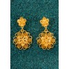 Florecitas - Gold plated silver filigree earrings
