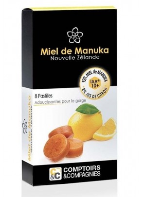 Manuka honey IAA10+ and lemon lozenges