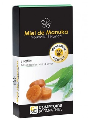 Manuka honey IAA10+ and eucalyptus lozenges
