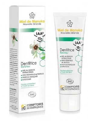 Pasta de dinti bio pentru albire cu miere de manuka
