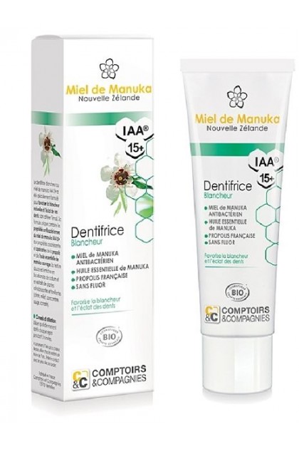 Pasta de dinti bio pentru albire cu miere de manuka