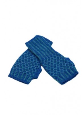 Yara multicolor Gloves - Manusi scurte, fara degete, din baby alpaca