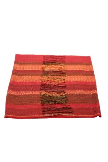 Hojas rojas - Esarfa fina din baby alpaca si matase
